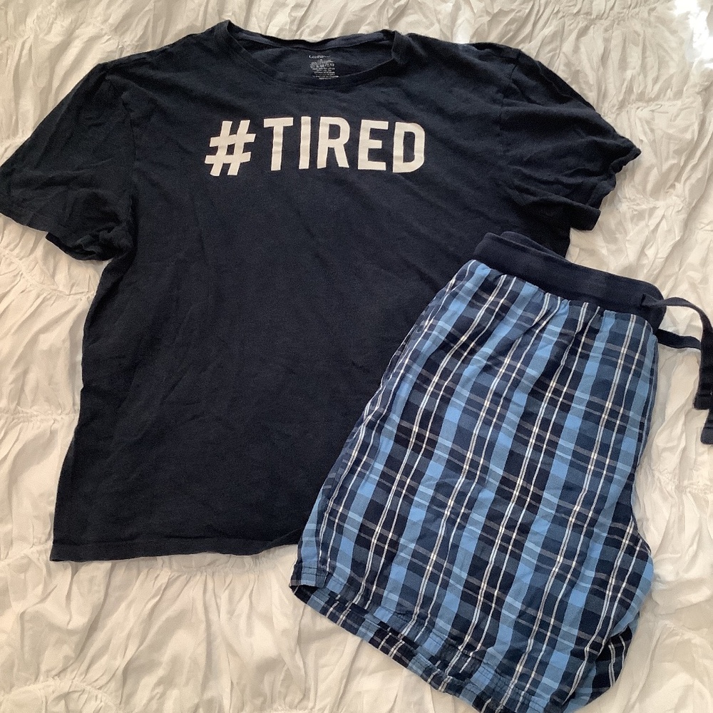 Men’s #TIRED Shorts and Tee PJ Set